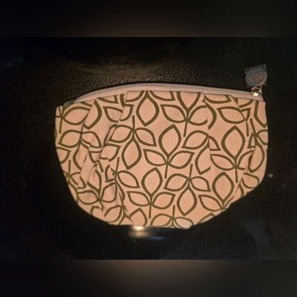 NEW Origins Stylish Green and Cream Patterned Cosmetic Bag - Picture 6 of 6